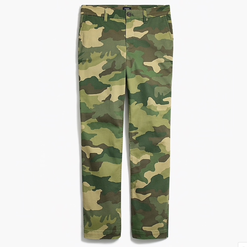 J Crew Camo high-rise girlfriend chino pant